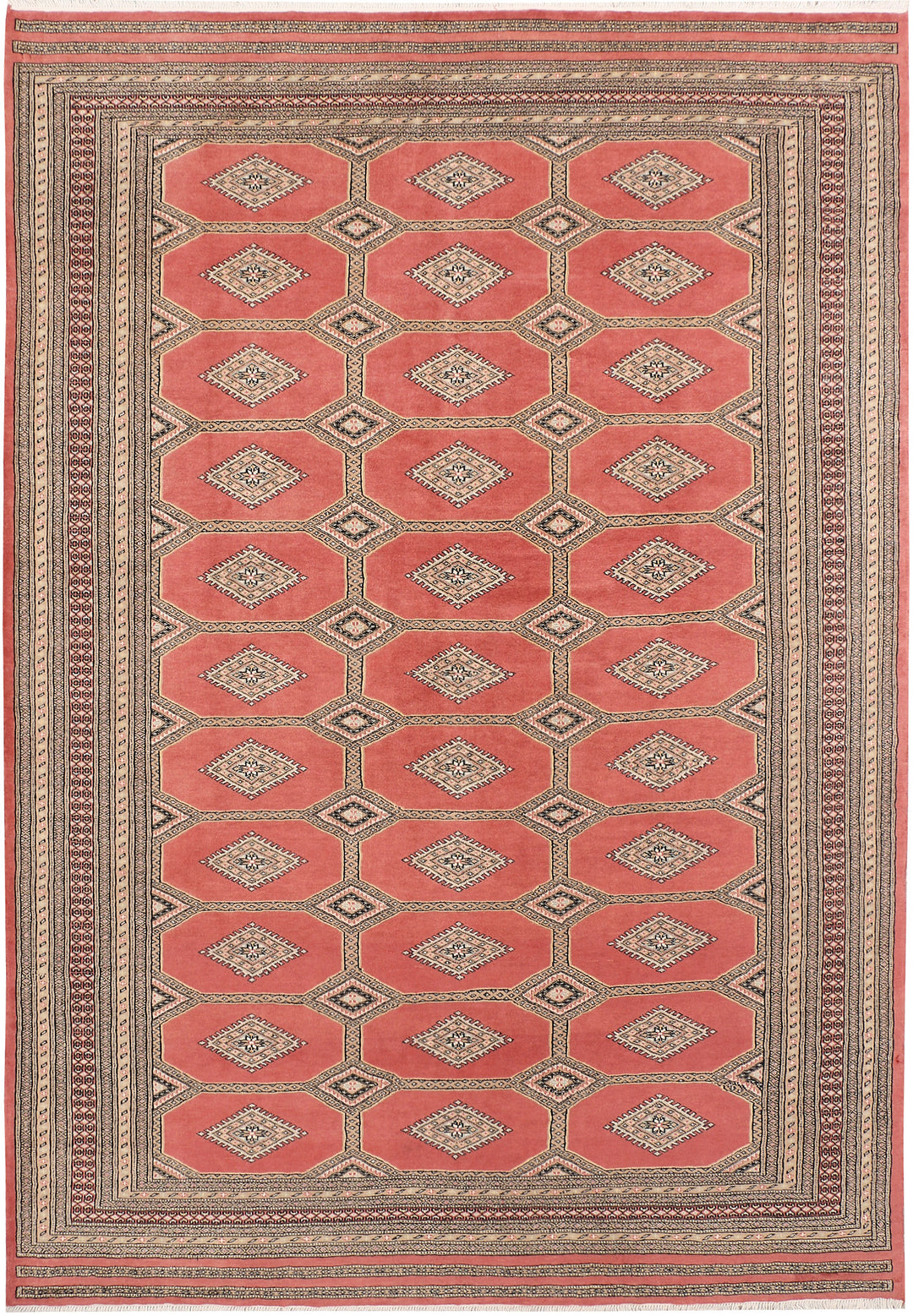 Dark Salmon Jaldar 6' 9 x 9' 11 - No. 47726 - ALRUG Rug Store
