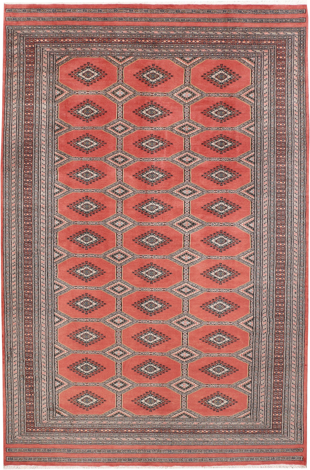 Dark Salmon Jaldar 6' 7 x 10' 1 - No. 47735 - ALRUG Rug Store