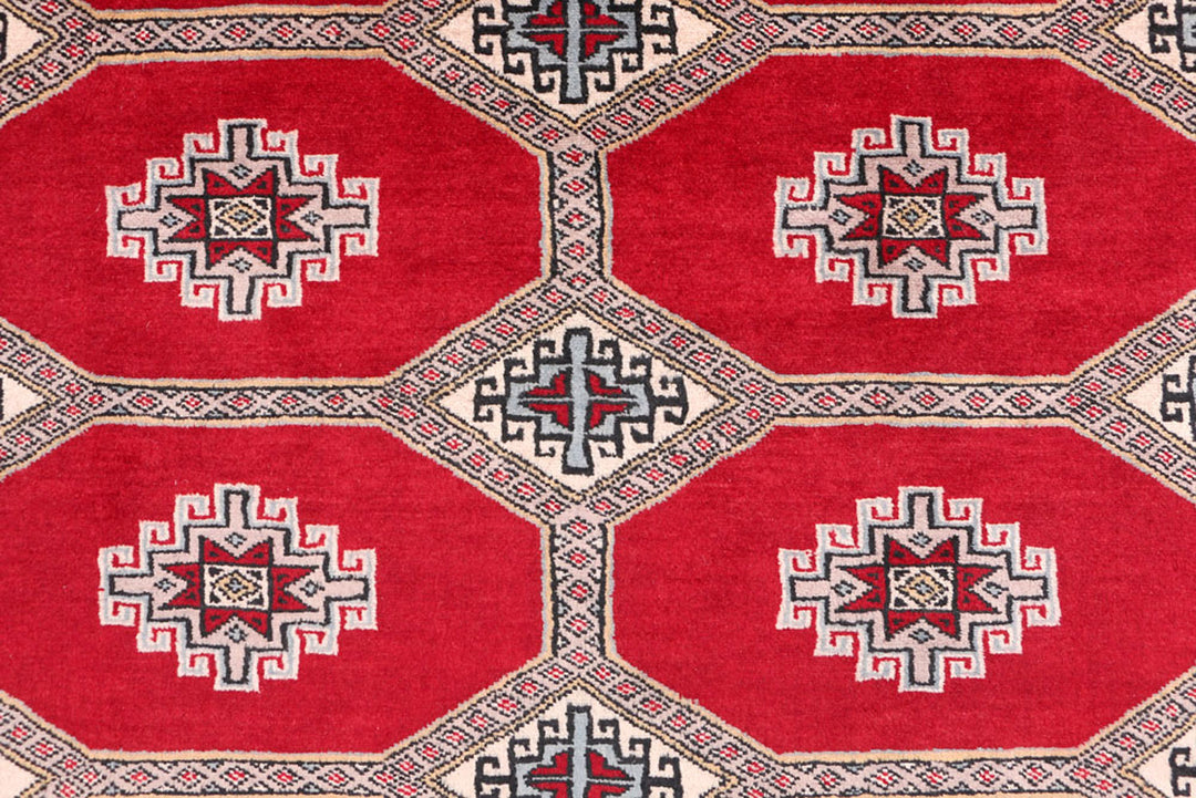 Dark Red Jaldar 6'  7" x 10'  3" - No. QA14778