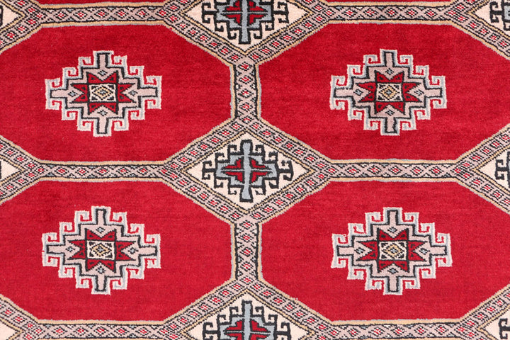 Dark Red Jaldar 6'  7" x 10'  3" - No. QA14778