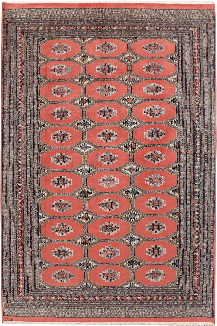 Dark Salmon Jaldar 6'  8" x 10'  2" - No. QA18465