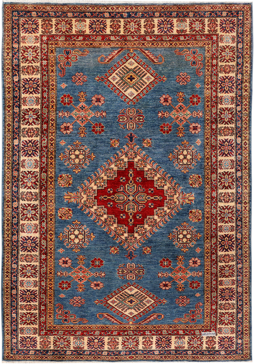 Steel Blue Kazak 4' 11 x 7' 1 - No. 47901 - ALRUG Rug Store