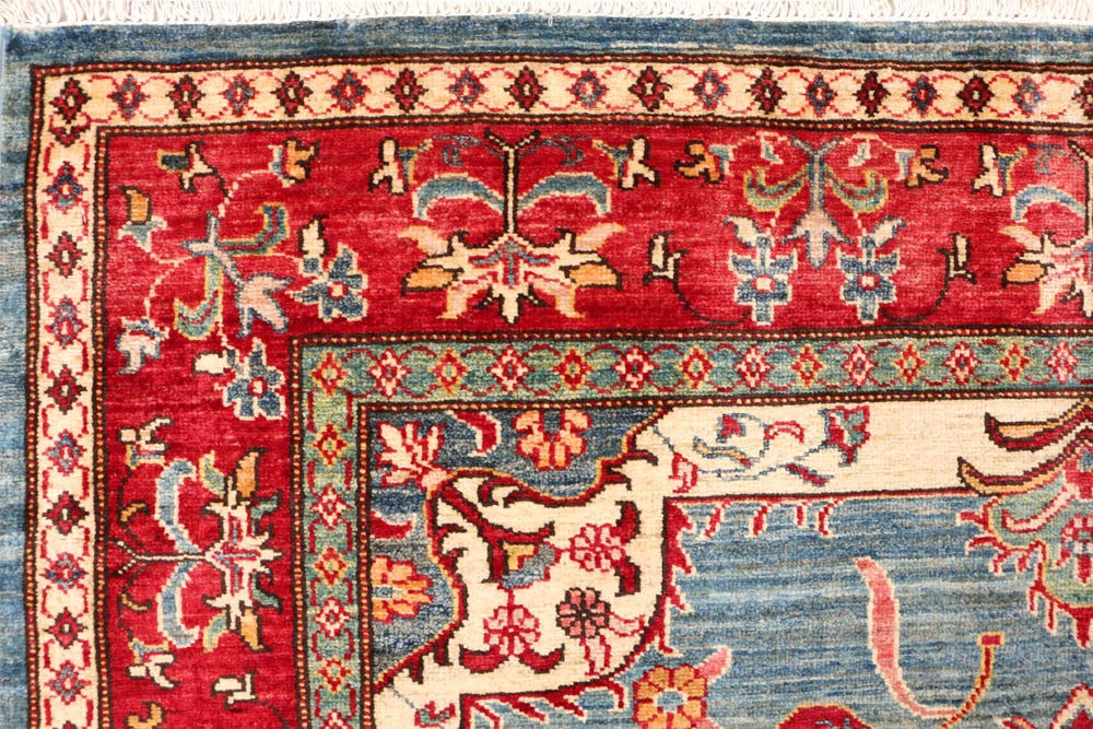 Cadet Blue Kazak 4' 11 x 6' 7 - No. 47931 - ALRUG Rug Store