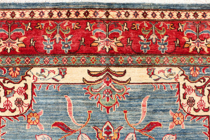 Cadet Blue Kazak 4' 11 x 6' 7 - No. 47931 - ALRUG Rug Store