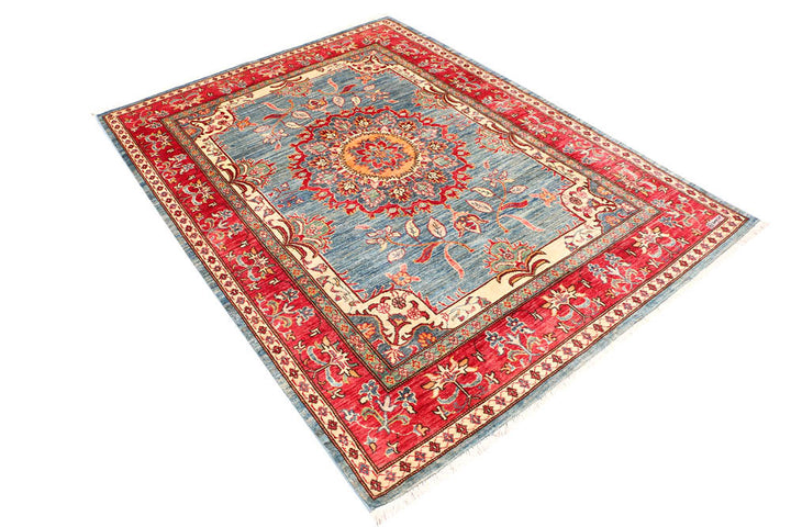 Cadet Blue Kazak 4' 11 x 6' 7 - No. 47931 - ALRUG Rug Store