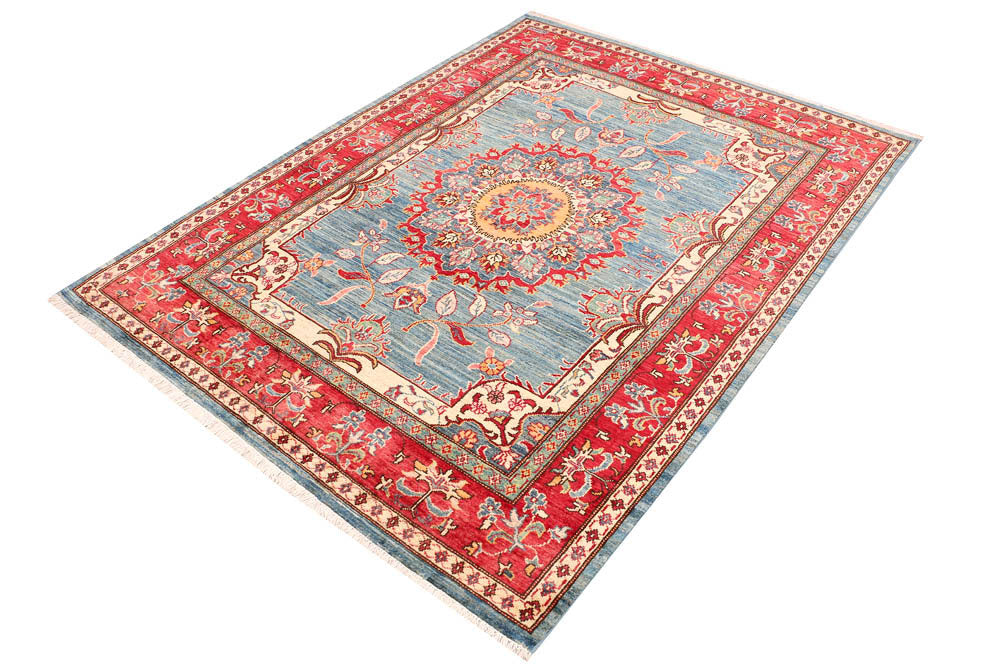 Cadet Blue Kazak 4' 11 x 6' 7 - No. 47931 - ALRUG Rug Store