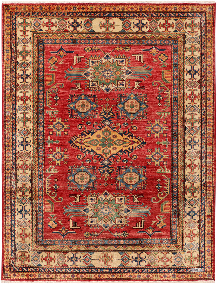 Indian Red Kazak 5' x 6' 6 - No. 47932 - ALRUG Rug Store