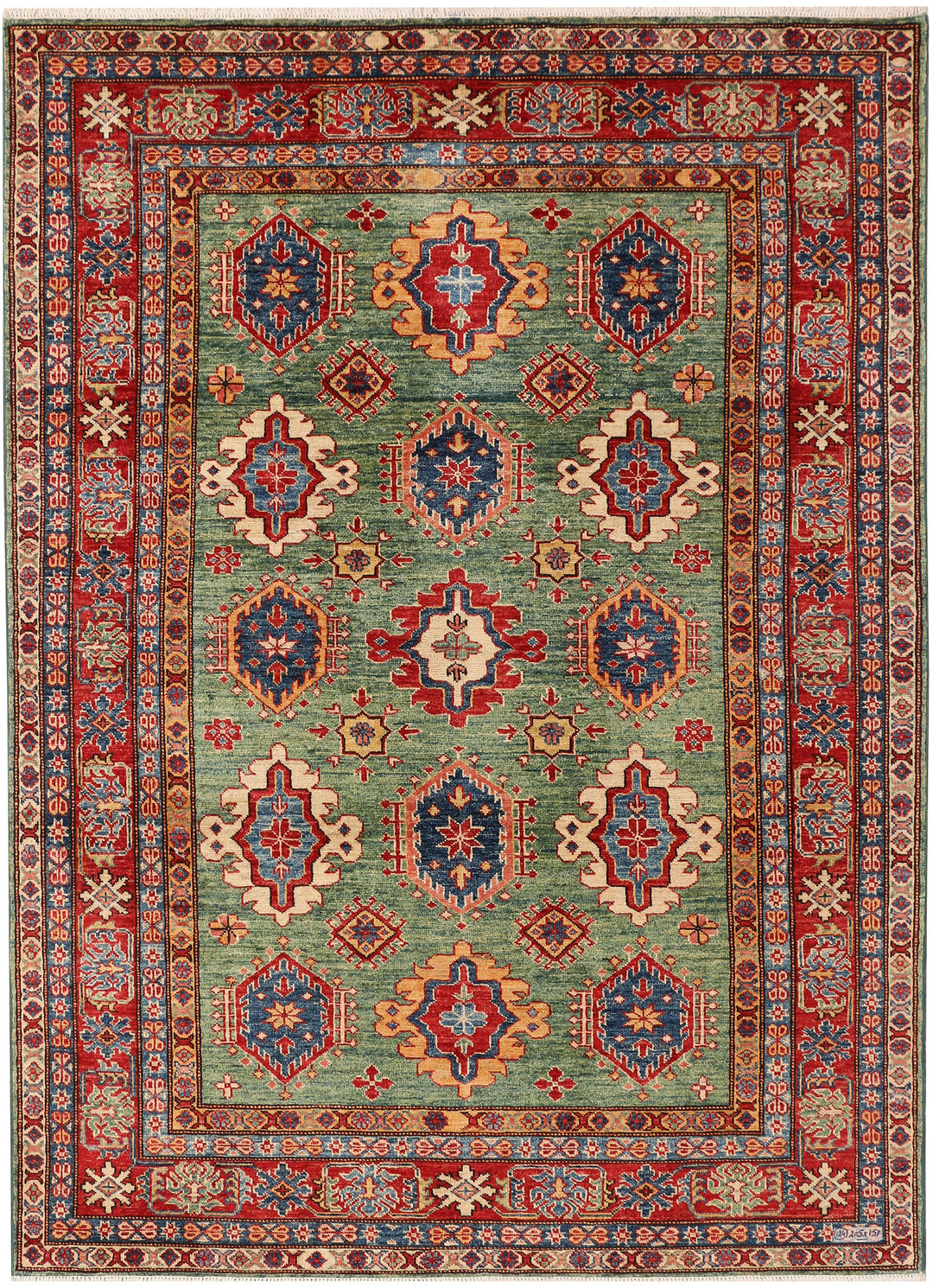 Dark Olive Green Kazak 4' 11 x 6' 9 - No. 47935 - ALRUG Rug Store