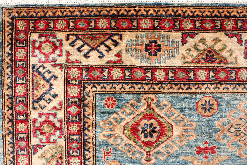 Cadet Blue Kazak 5' x 6' 9 - No. 47939 - ALRUG Rug Store
