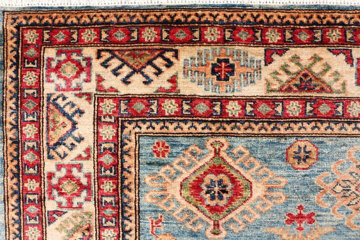 Cadet Blue Kazak 5' x 6' 9 - No. 47939 - ALRUG Rug Store