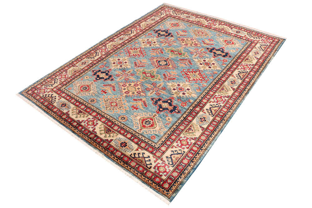 Cadet Blue Kazak 5' x 6' 9 - No. 47939 - ALRUG Rug Store