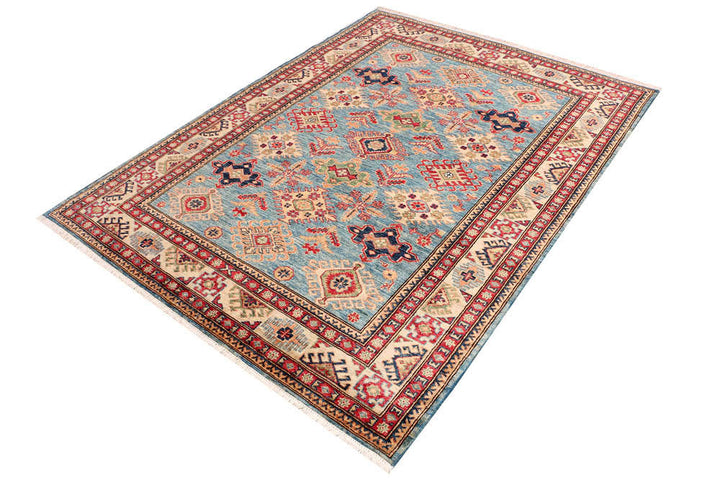 Cadet Blue Kazak 5' x 6' 9 - No. 47939 - ALRUG Rug Store