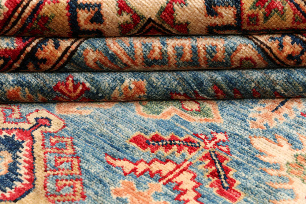 Cadet Blue Kazak 5' x 6' 9 - No. 47939 - ALRUG Rug Store