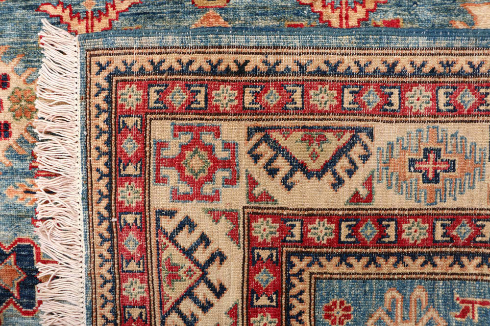 Cadet Blue Kazak 5' x 6' 9 - No. 47939 - ALRUG Rug Store