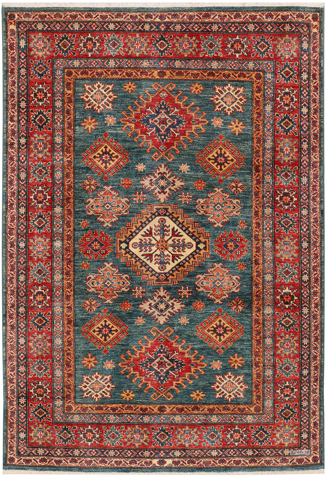 Cadet Blue Kazak 4' 10 x 7' 1 - No. 47957 - ALRUG Rug Store