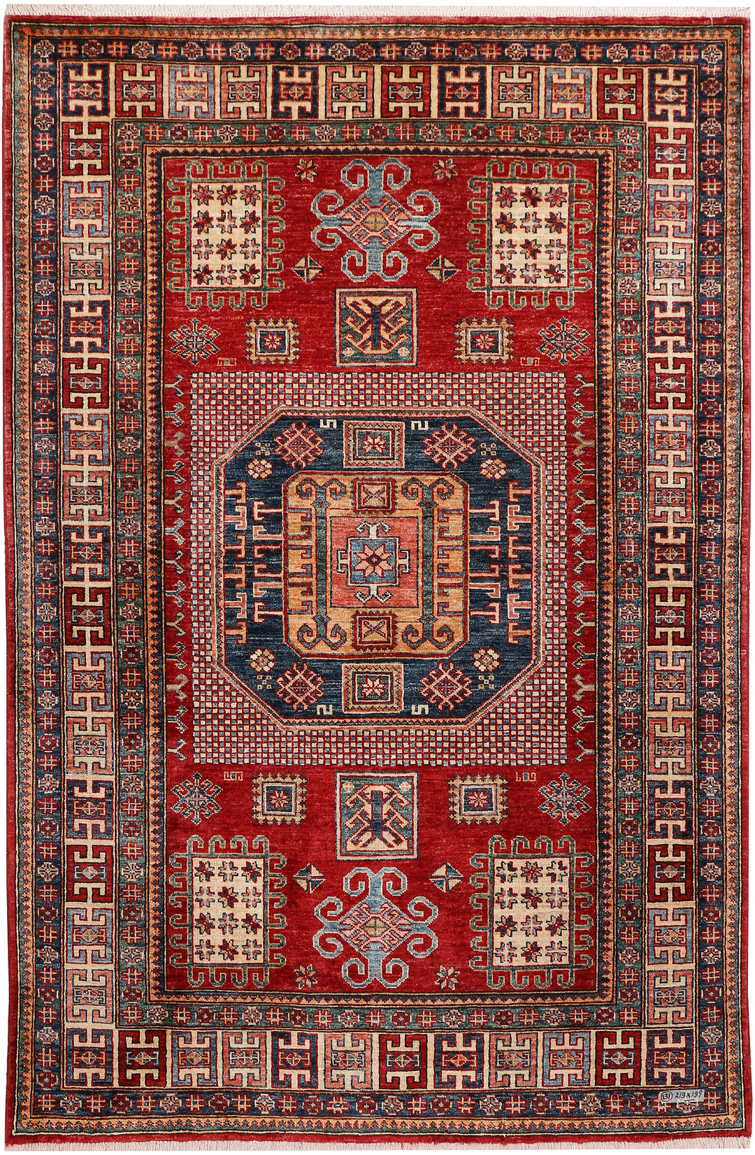 Firebrick Kazak 4' 7 x 7' - No. 47962 - ALRUG Rug Store