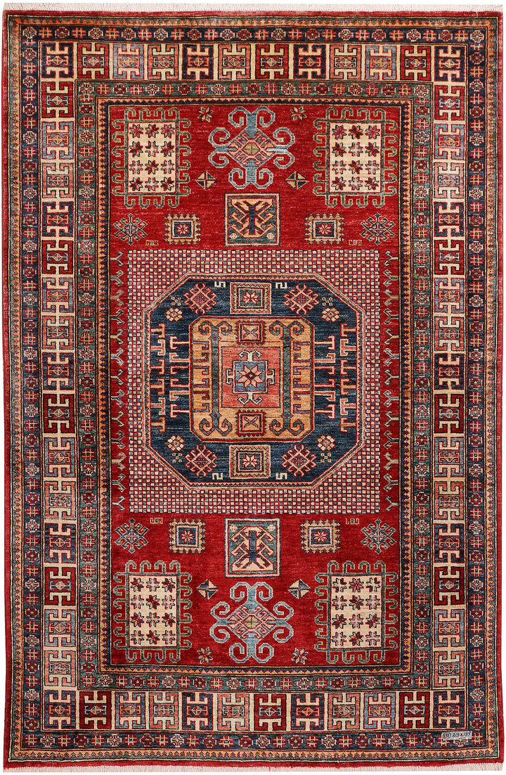 Firebrick Kazak 4' 7 x 7' - No. 47962 - ALRUG Rug Store