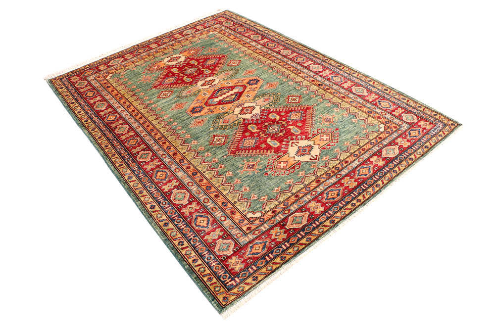 Olivedrab Kazak 5' x 6' 10 - No. 47978 - ALRUG Rug Store