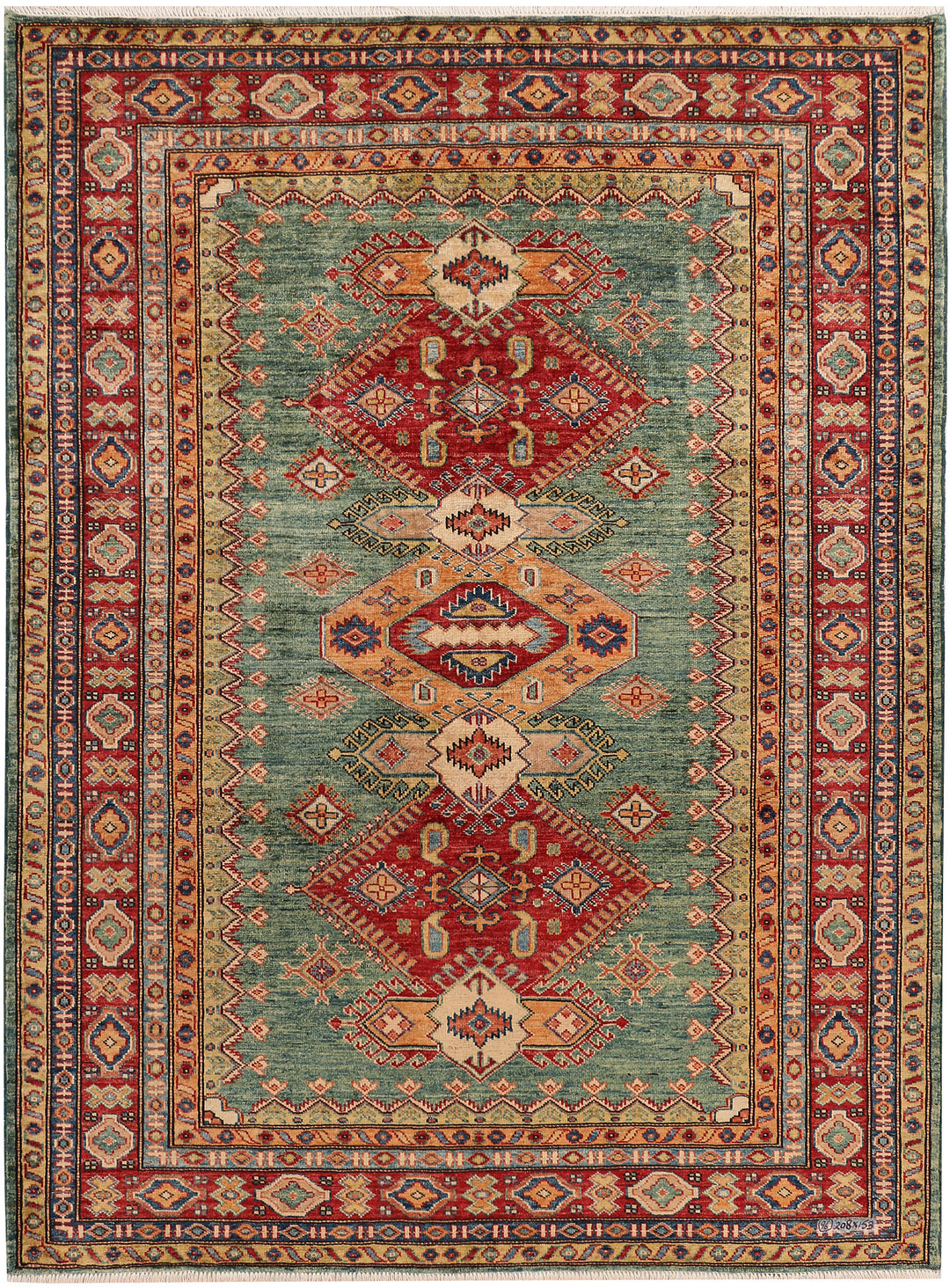 Olivedrab Kazak 5' x 6' 10 - No. 47978 - ALRUG Rug Store