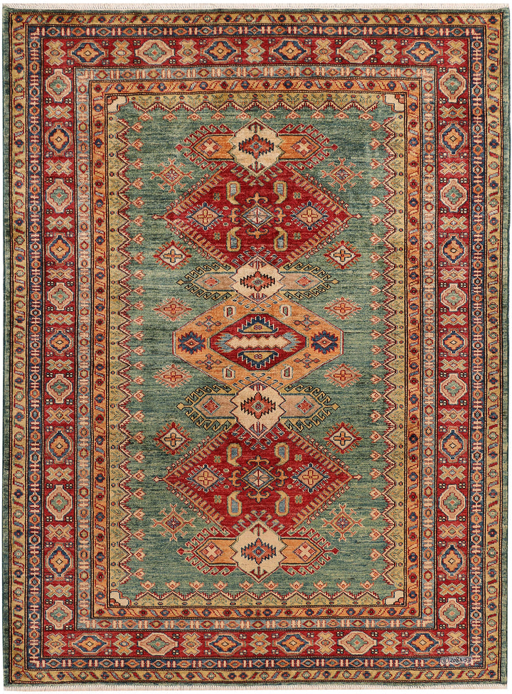 Olivedrab Kazak 5' x 6' 10 - No. 47978 - ALRUG Rug Store