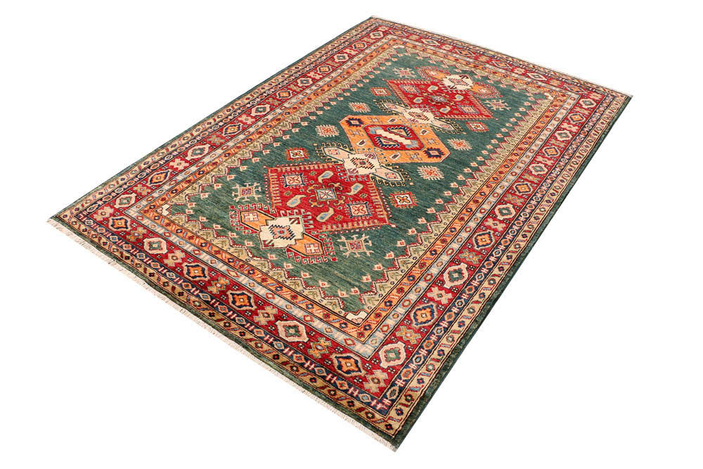 Dark Olive Green Kazak 4' 9 x 7' 1 - No. 47981 - ALRUG Rug Store