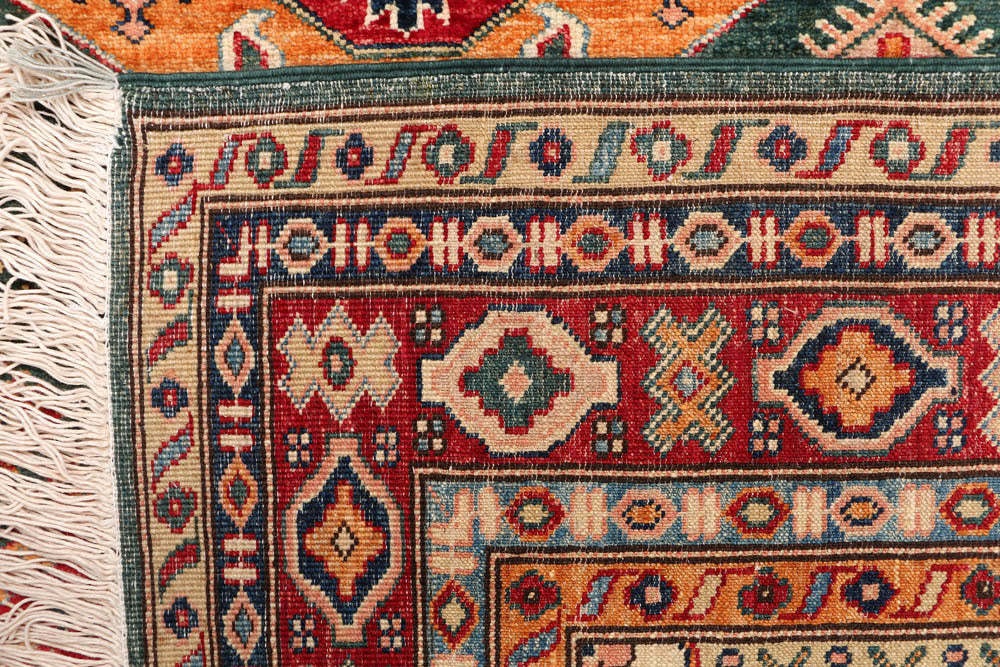 Dark Olive Green Kazak 4' 9 x 7' 1 - No. 47981 - ALRUG Rug Store