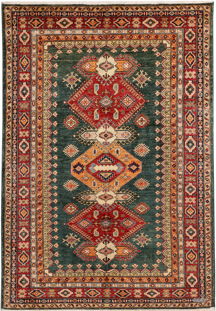 Dark Olive Green Kazak 4' 9 x 7' 1 - No. 47981 - ALRUG Rug Store