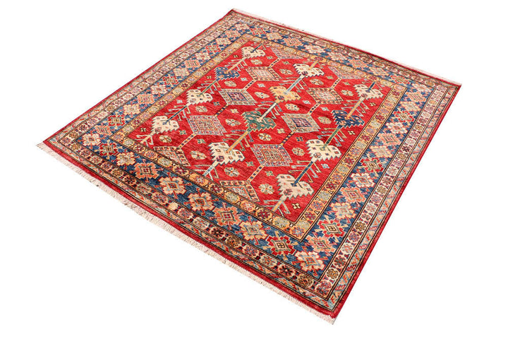 Firebrick Kazak 4' 9 x 4' 11 - No. 47992 - ALRUG Rug Store
