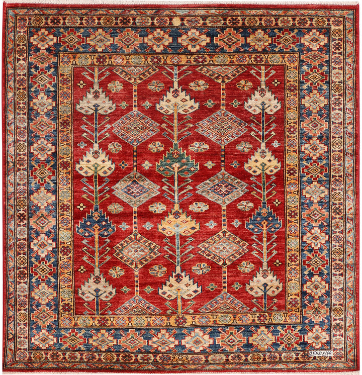 Firebrick Kazak 4' 9 x 4' 11 - No. 47992 - ALRUG Rug Store