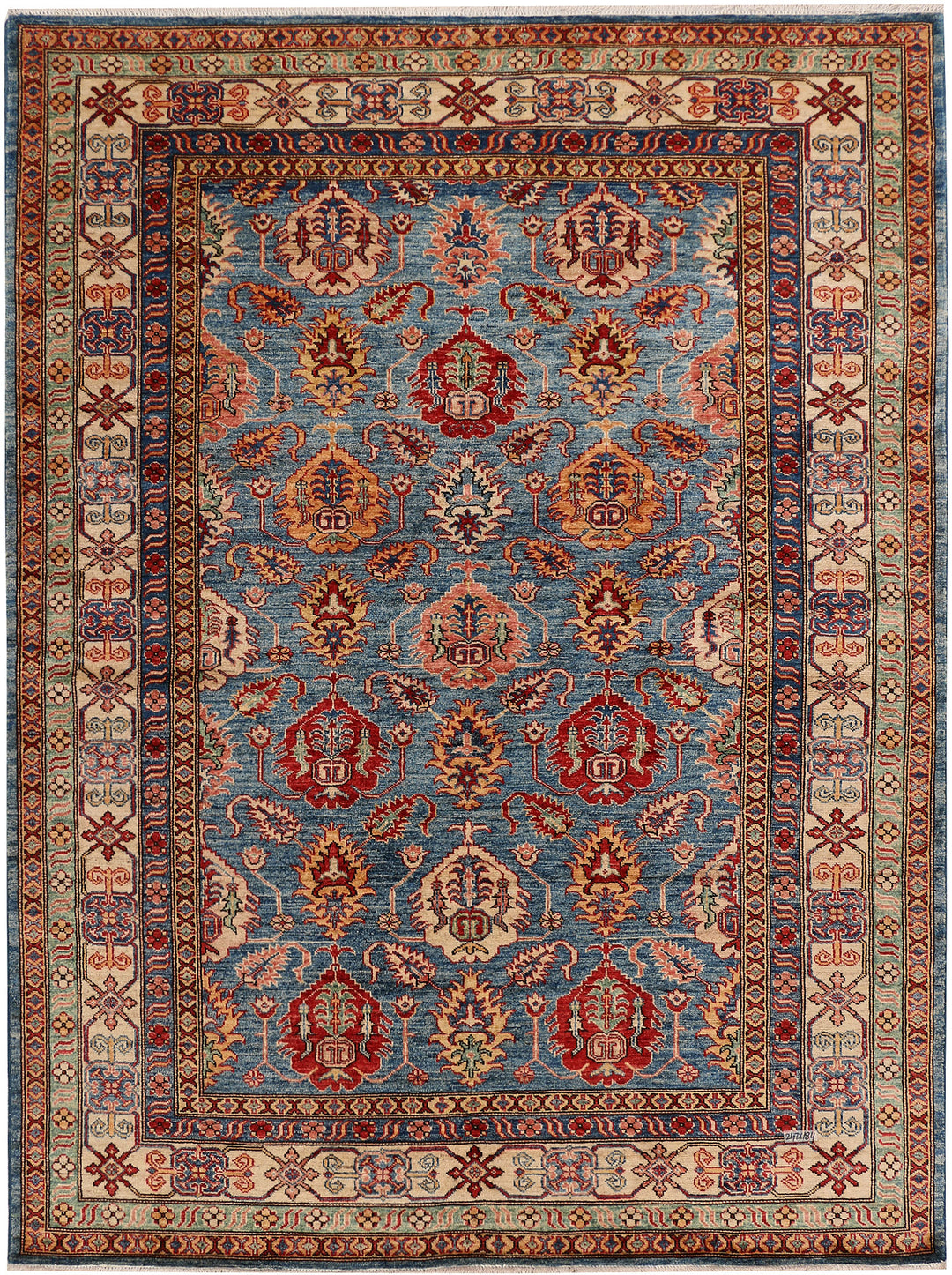 Steel Blue Kazak 6' x 8' 1 - No. 47996 - ALRUG Rug Store