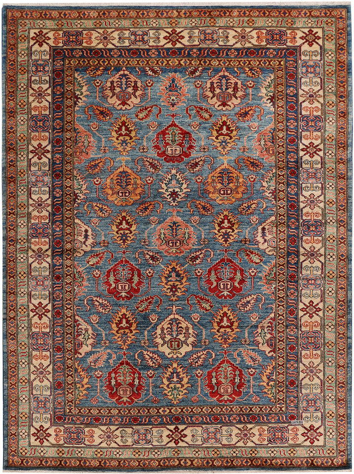 Steel Blue Kazak 6' x 8' 1 - No. 47996 - ALRUG Rug Store