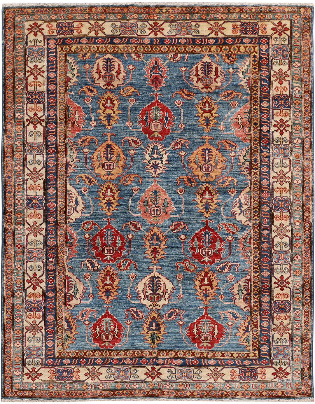 Steel Blue Kazak 6' x 7' 10 - No. 47999 - ALRUG Rug Store