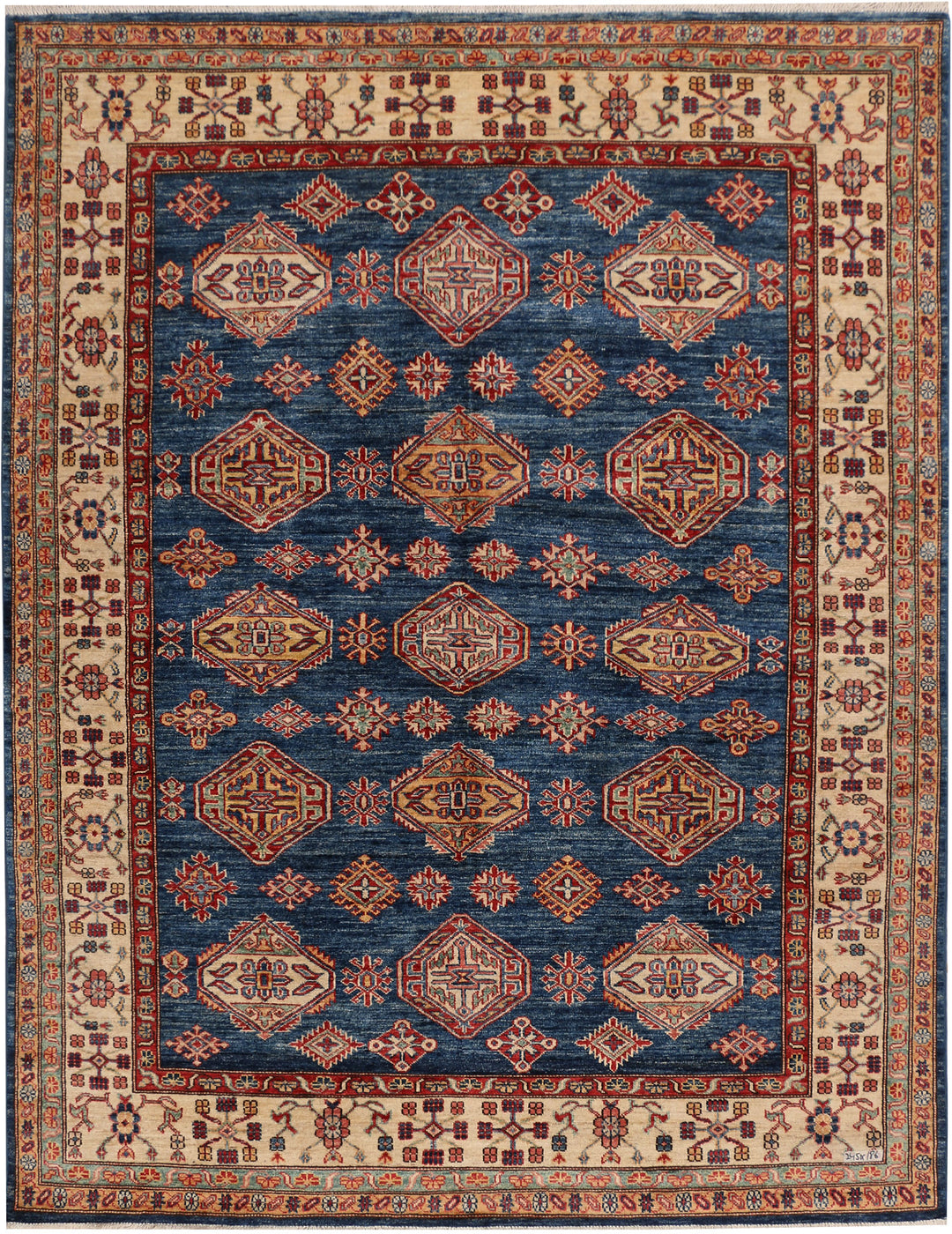 Steel Blue Kazak 6' 1 x 8' - No. 48003 - ALRUG Rug Store