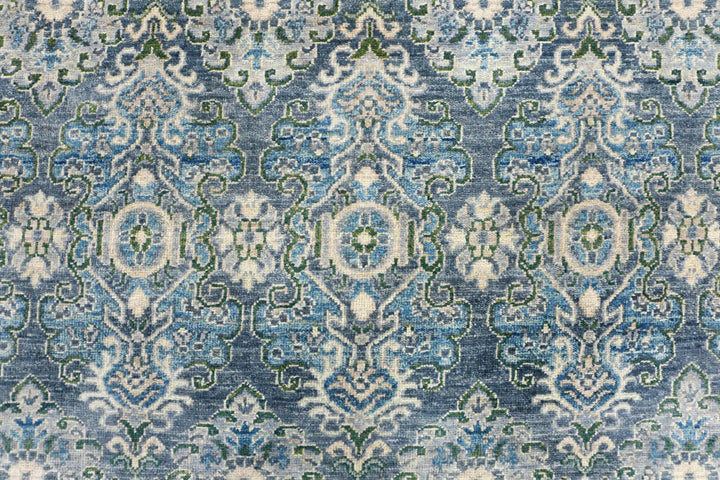 Cadet Blue Ikat 7' 11 x 9' 9 - No. 48039 - ALRUG Rug Store