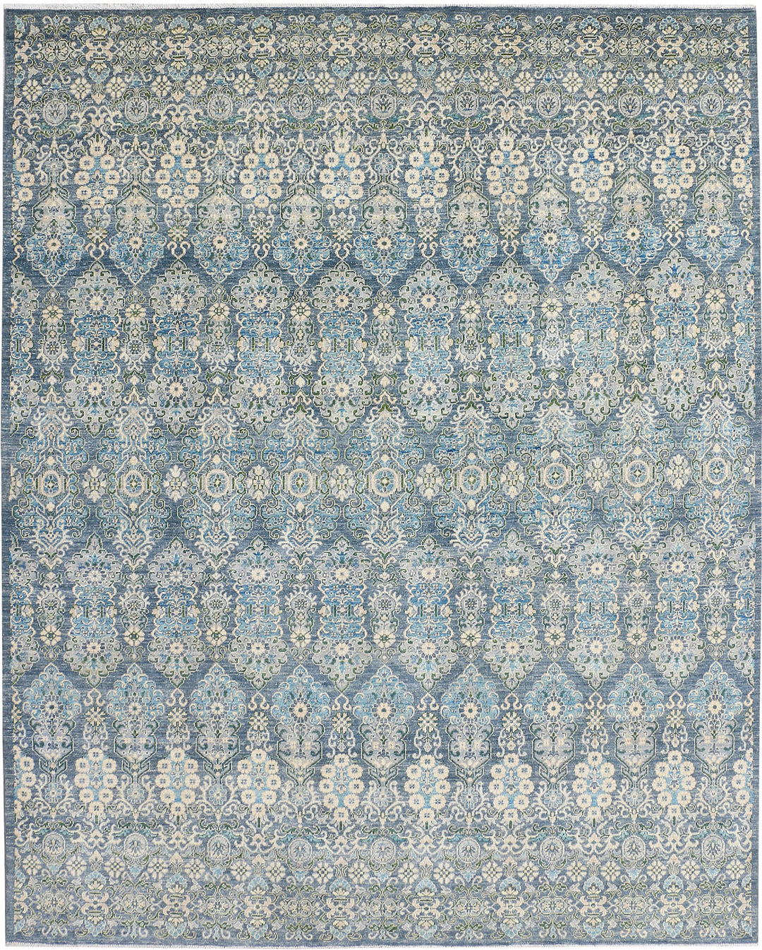 Cadet Blue Ikat 7' 11 x 9' 9 - No. 48039 - ALRUG Rug Store