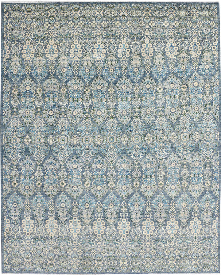 Cadet Blue Ikat 7' 11 x 9' 9 - No. 48039 - ALRUG Rug Store