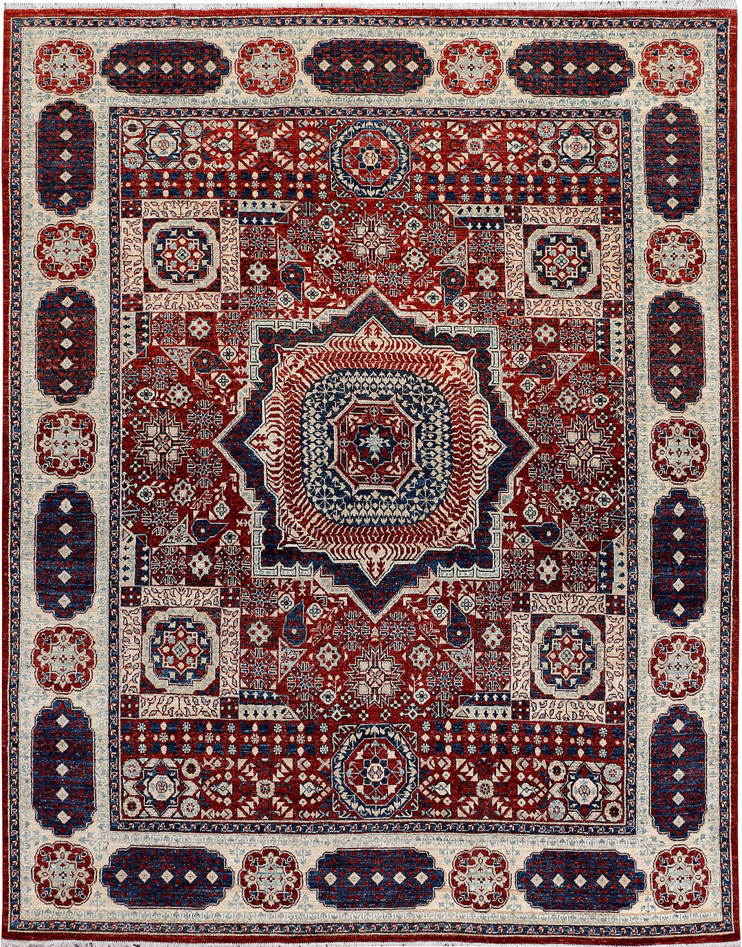 Firebrick Mamluk 7' 11 x 10' 1 - No. 48060 - ALRUG Rug Store