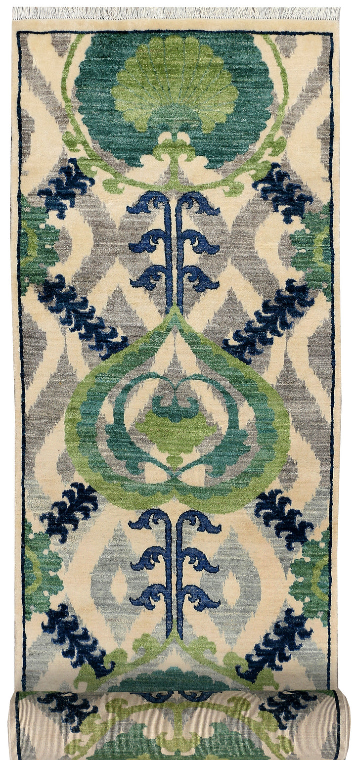 Multi Colored Ikat 2' 7 x 12' 2 - No. 48087 - ALRUG Rug Store