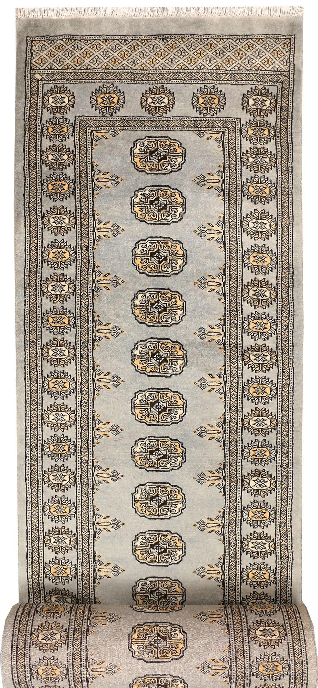 Silver Bokhara 2' 7 x 25' 7 - No. 48102 - ALRUG Rug Store