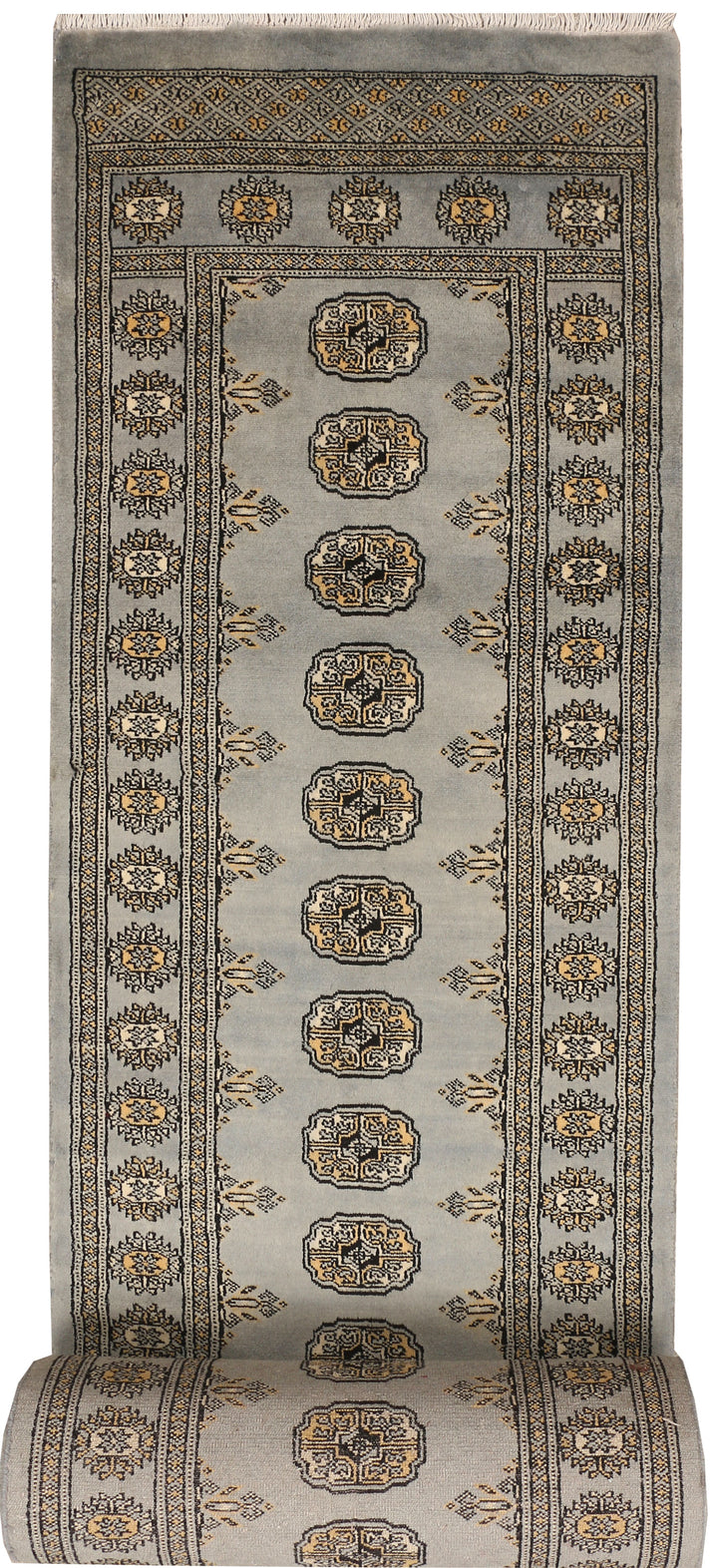 Silver Bokhara 2' 7 x 26' 1 - No. 48110 - ALRUG Rug Store