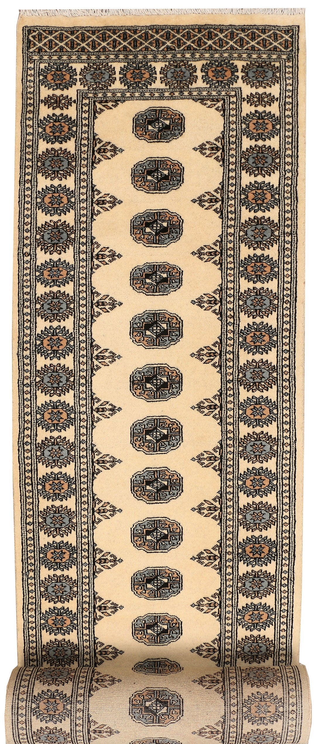 Navajo White Bokhara 2' 7 x 19' 5 - No. 48124 - ALRUG Rug Store