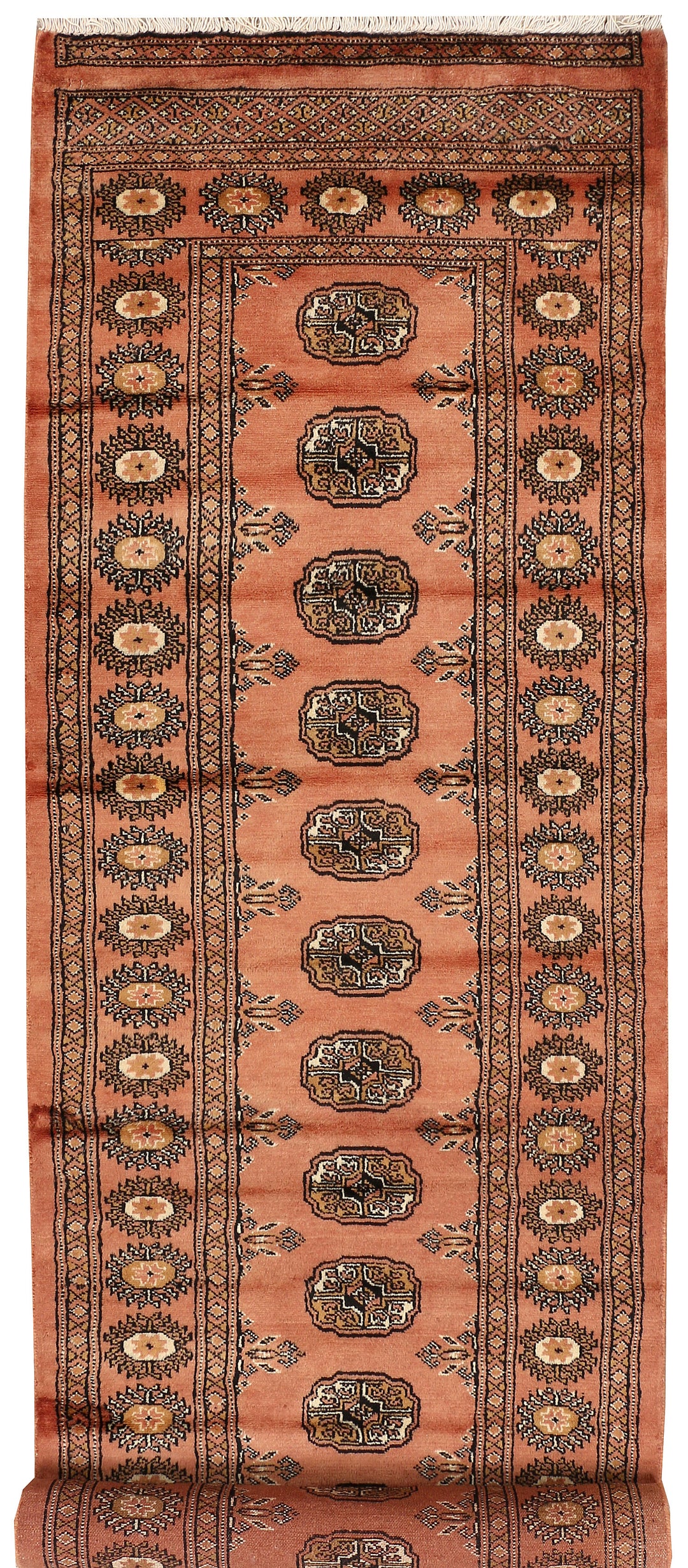 Dark Salmon Bokhara 2' 6 x 9' 9 - No. 48134 - ALRUG Rug Store