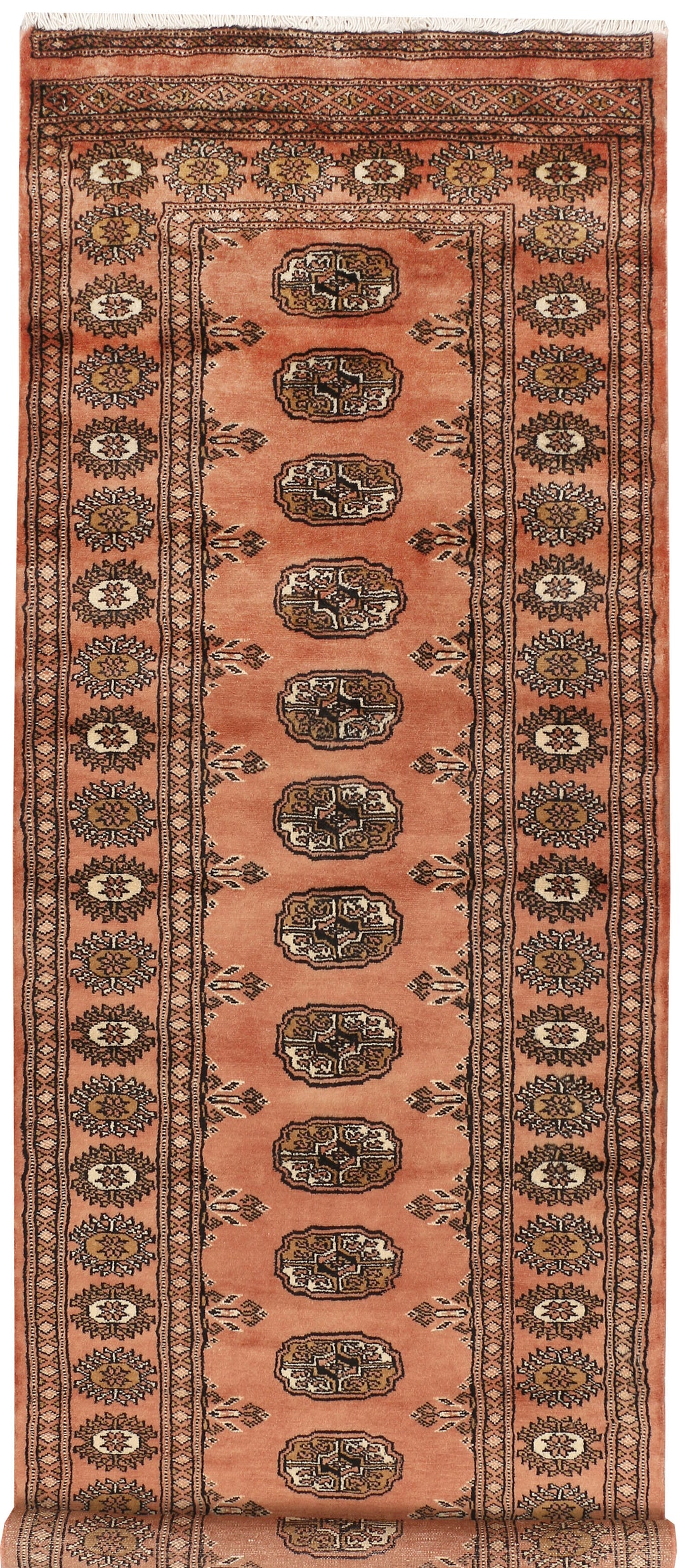 Dark Salmon Bokhara 2' 7 x 7' 10 - No. 48136 - ALRUG Rug Store