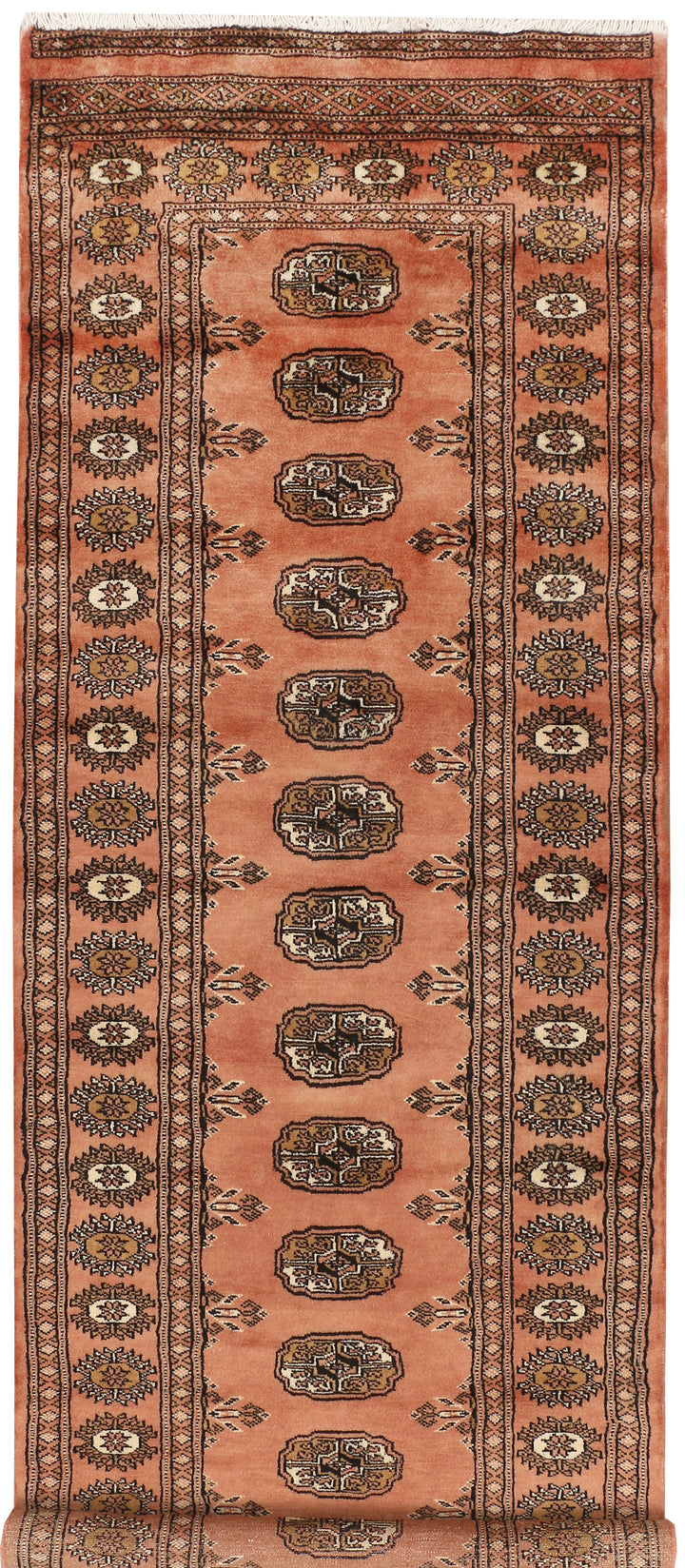 Dark Salmon Bokhara 2' 7 x 7' 10 - No. 48136 - ALRUG Rug Store
