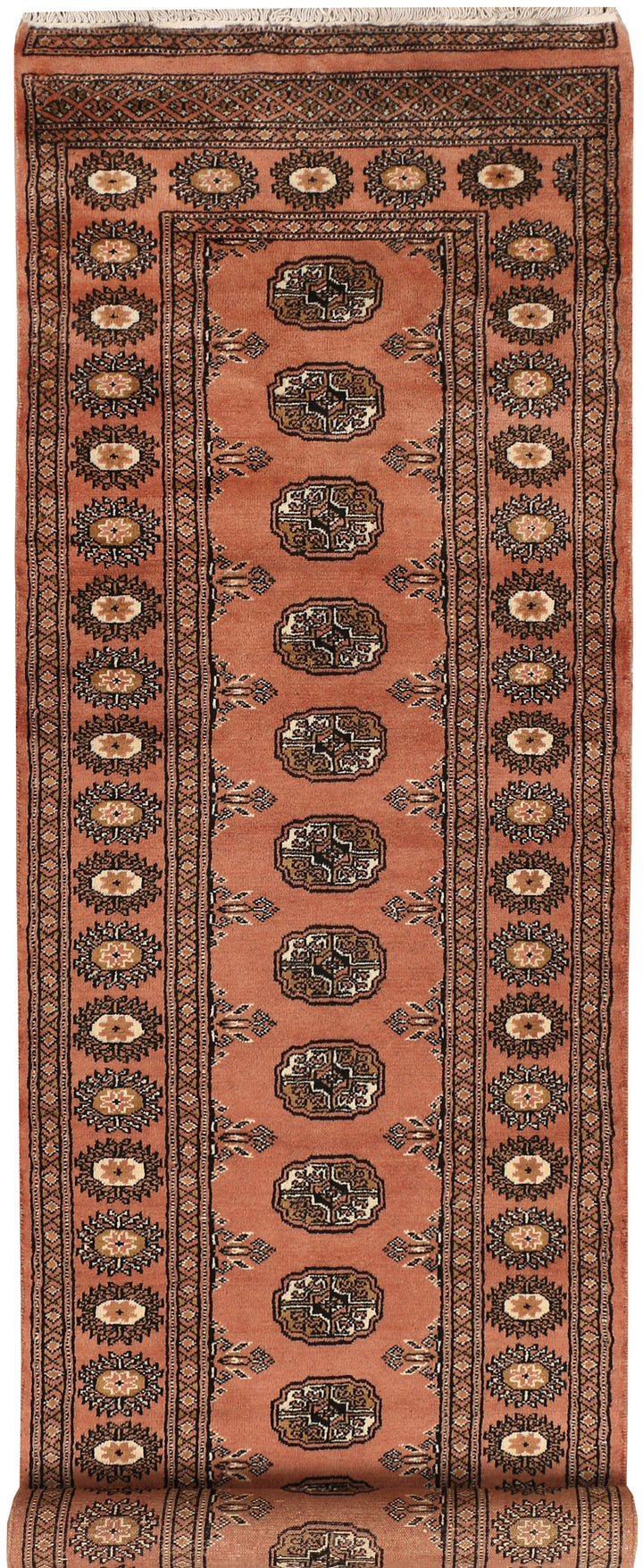 Dark Salmon Bokhara 2' 5 x 9' 7 - No. 48144 - ALRUG Rug Store