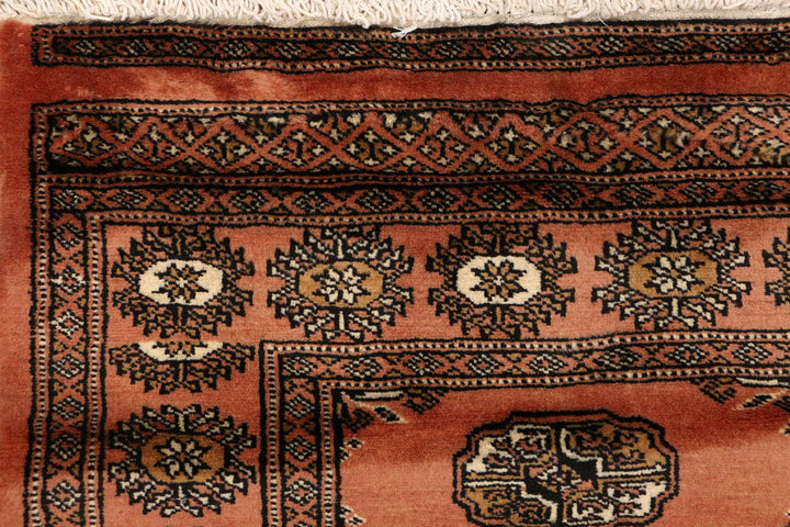 Dark Salmon Bokhara 2' 7 x 7' 10 - No. 48150 - ALRUG Rug Store