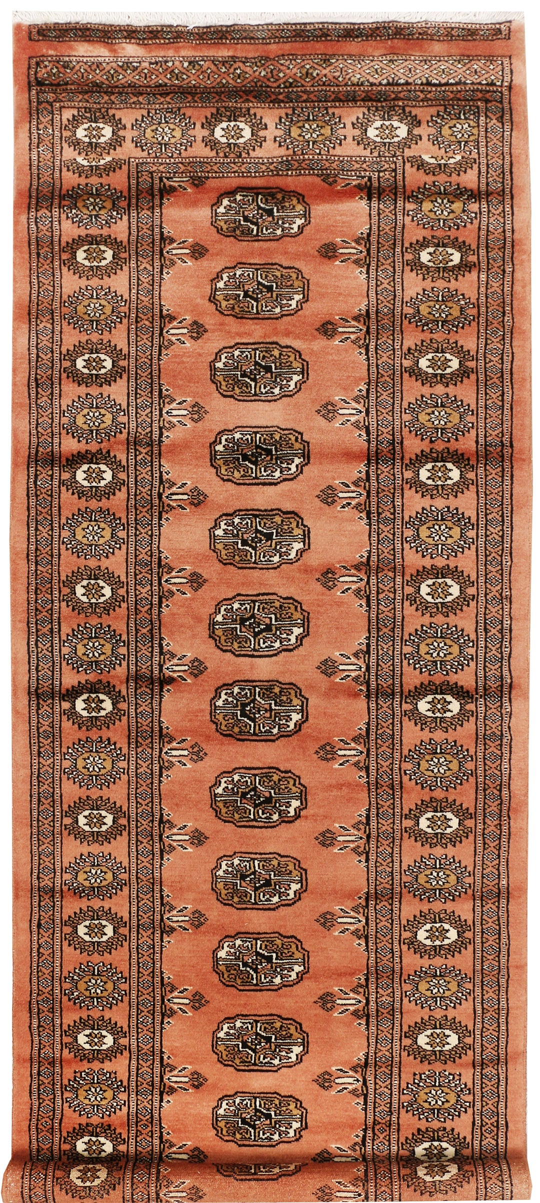 Dark Salmon Bokhara 2' 7 x 7' 10 - No. 48150 - ALRUG Rug Store