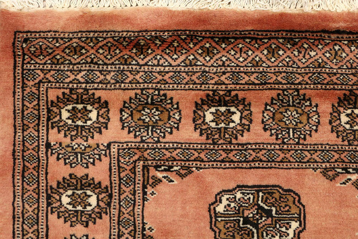 Dark Salmon Bokhara 2' 8 x 7' 9 - No. 48152 - ALRUG Rug Store