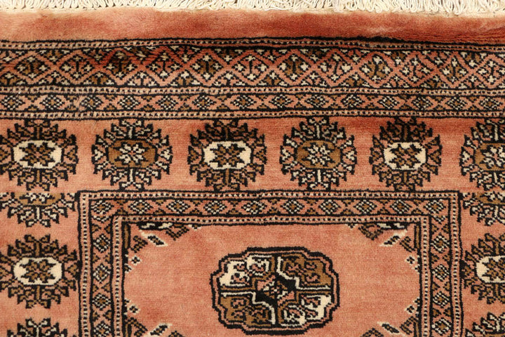 Dark Salmon Bokhara 2' 8 x 7' 9 - No. 48152 - ALRUG Rug Store