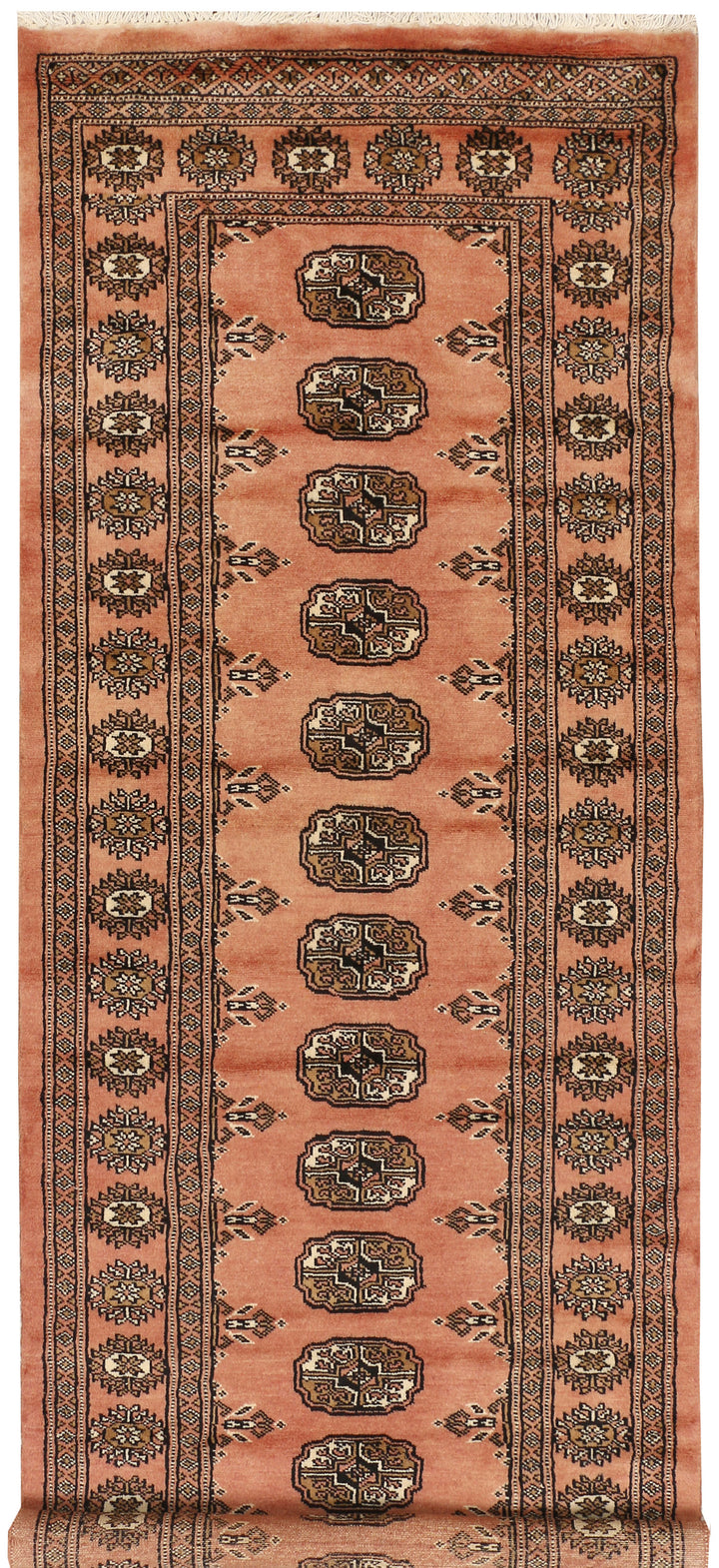Dark Salmon Bokhara 2' 8 x 7' 9 - No. 48152 - ALRUG Rug Store